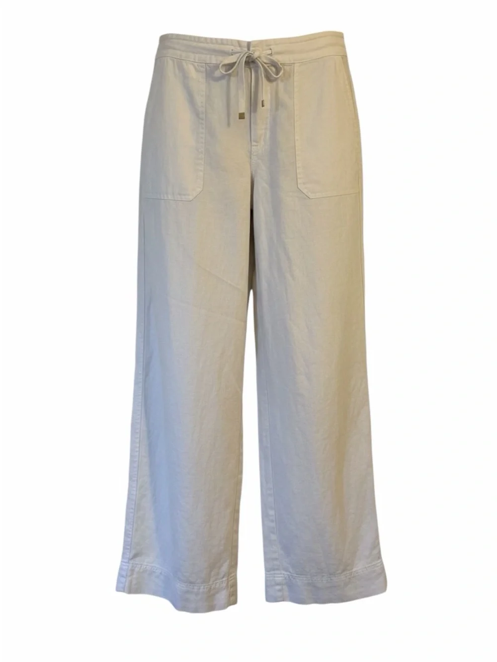 Ralph Lauren White 100% Linen Pants with Elastic Drawstring Waist - Picture 11 of 11